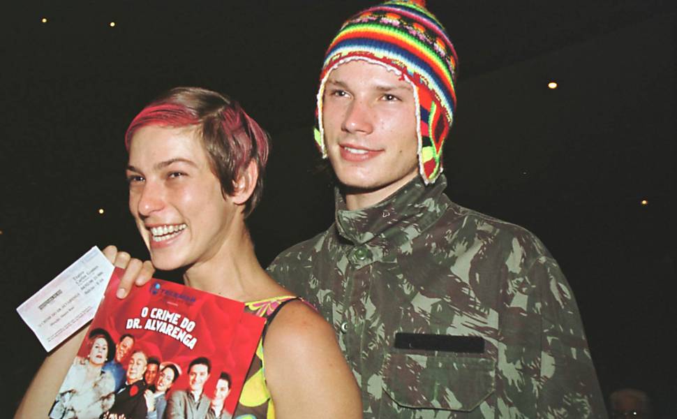 Maria Paula e Rodrigo Hilbert, em 2000, quando eles namoravam