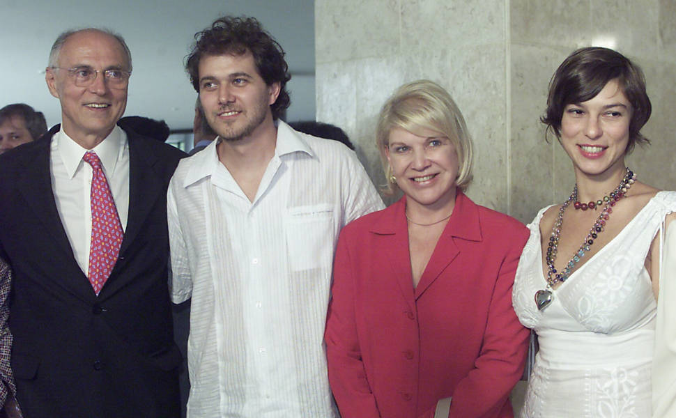 A apresentadora, os ex-sogros, Eduardo e Marta Suplicy, e o ex-marido João Suplicy, em Brasília