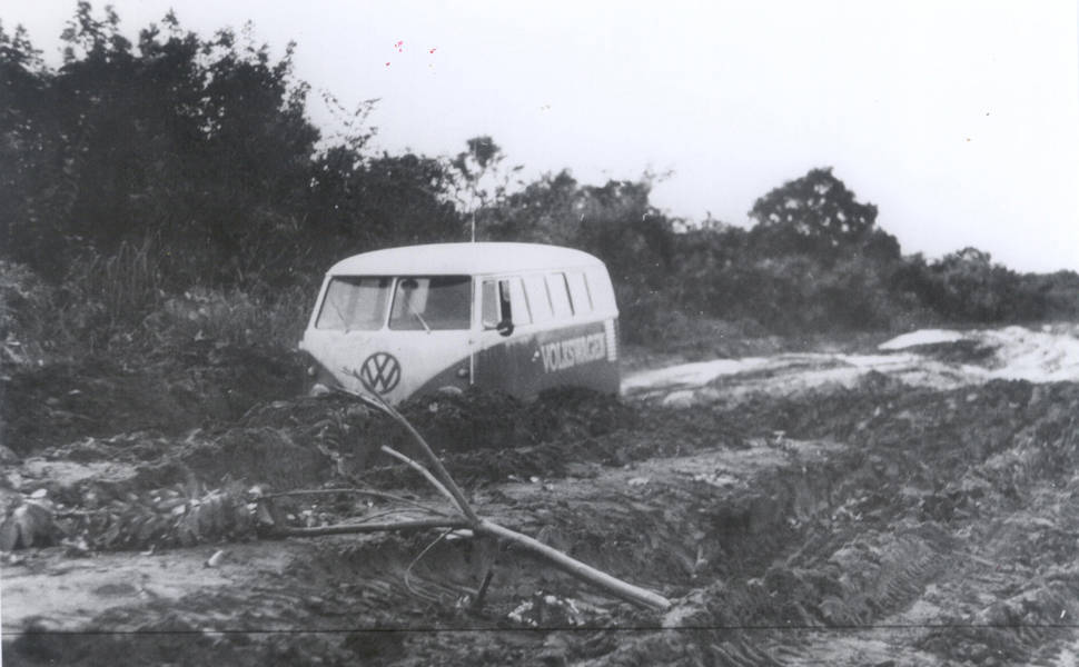 Kombi sendo testada na década de 1960