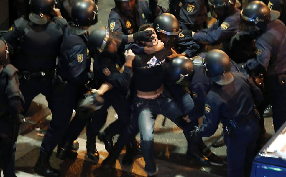 Protesto na Espanha
