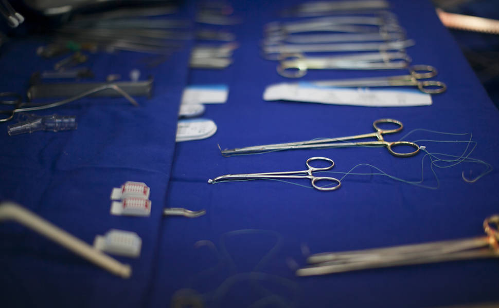 Material utilizado durante a cirurgia no InCor

