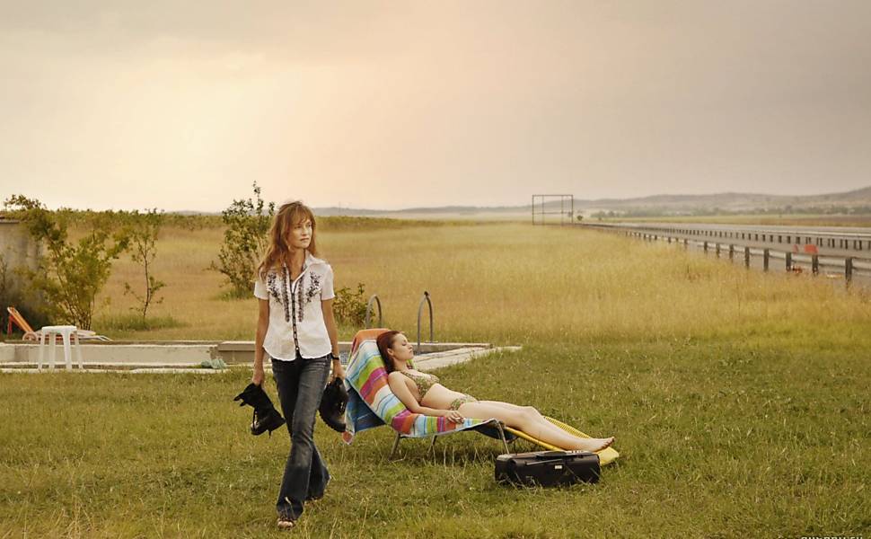 Com Adélaïde Leroux no filme "O Lar" (2008), de Ursula Meier