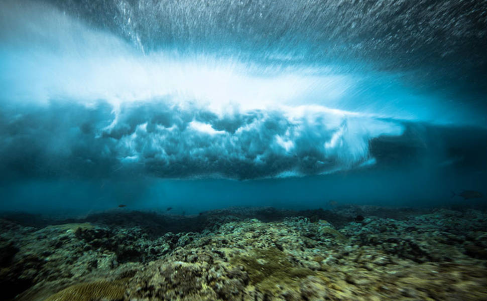 Fotos subaquáticas revelam beleza de ondas