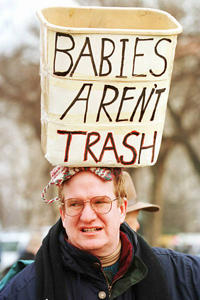 Manifestantes anti-aborto durante o protesto anual Marcha pela Vida