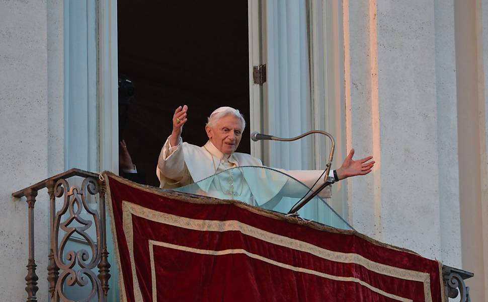 Bento 16 em seu último dia como Papa, em 2013