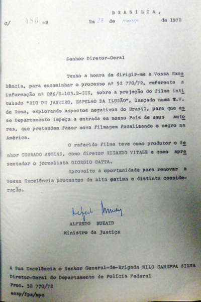 Ordem para impedir a entrada no Brasil de cineastas  
