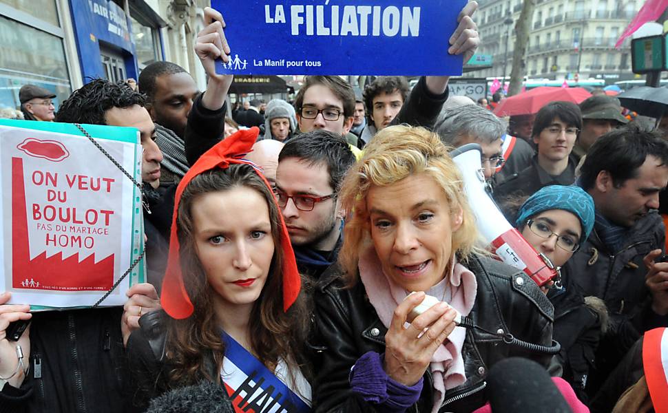 Protesto contra o casamento gay na França