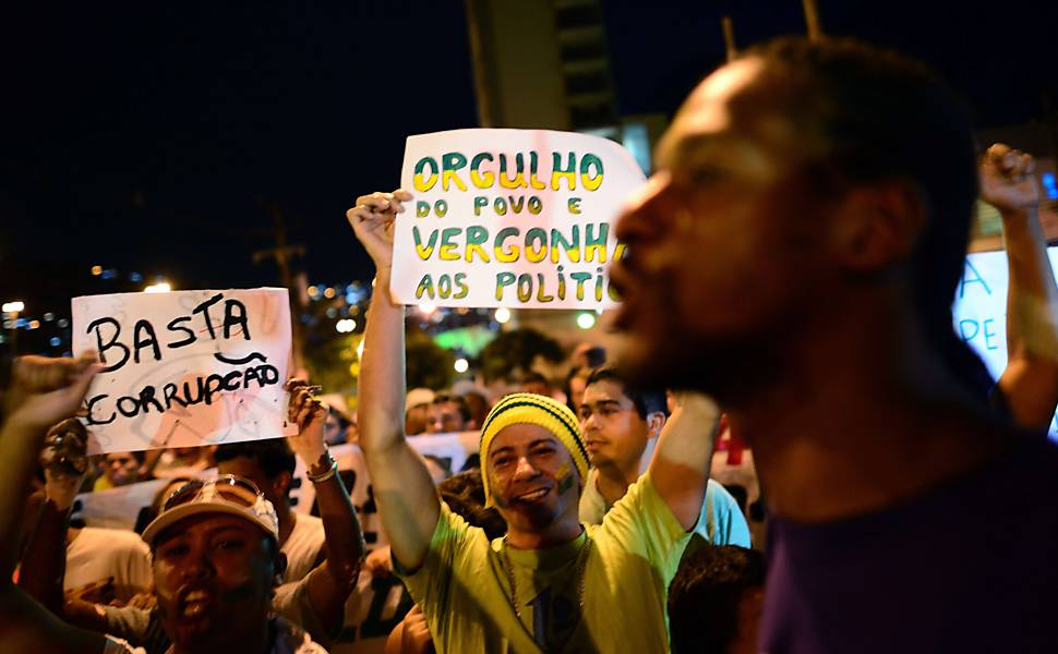 Manifestação na favela da Rocinha