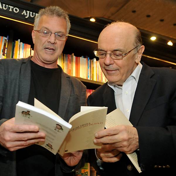 Pedro Bial e José Serra vão a lançamento de livro