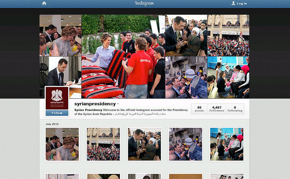 Bashar al-Assad inaugura conta no Instagram