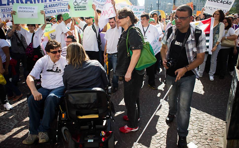 Protesto de pessoas com deficiência 