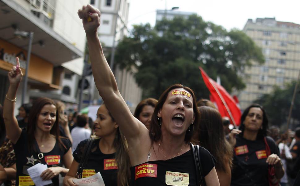 Protesto dos professores no Rio