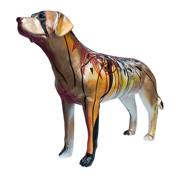 Esculturas de cães decoradas por famosos