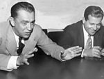 Juscelino Kubitscheck e João Goulart, respectivamente candidatos à Presidência e vice, em 1955