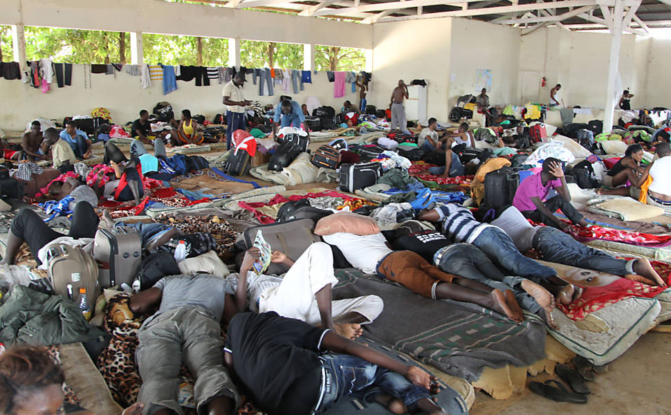 Abrigo para imigrantes haitianos no Acre