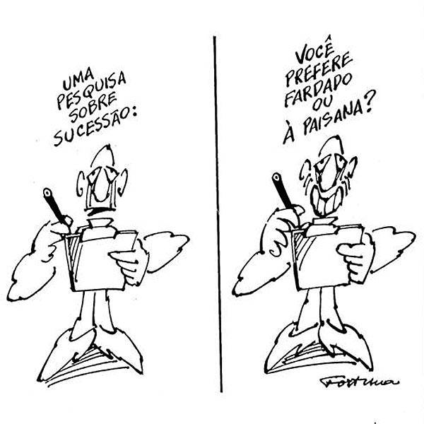 Charge publicada na <b>Folha</b> durante a campanha das Diretas-Já