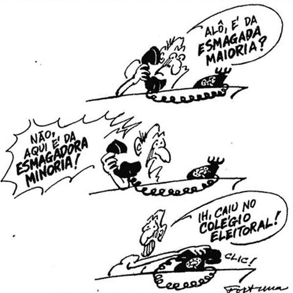 Charge publicada na <b>Folha</b> durante a campanha das Diretas-Já