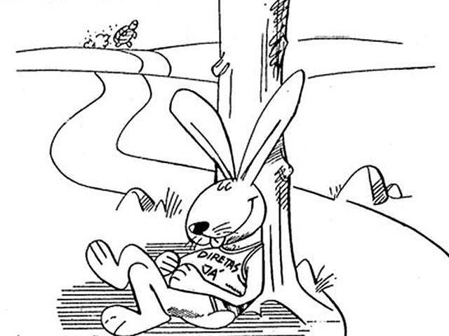 Charge publicada na <b>Folha</b> durante a campanha das Diretas-Já