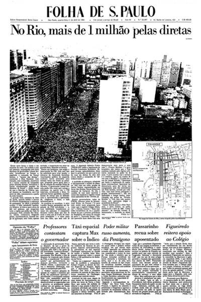 Em abril, grandes comícios são realizados em todo o país <b>