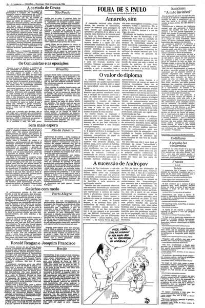 Editorial na pág. 2 defende o amarelo como símbolo da campanha <b>