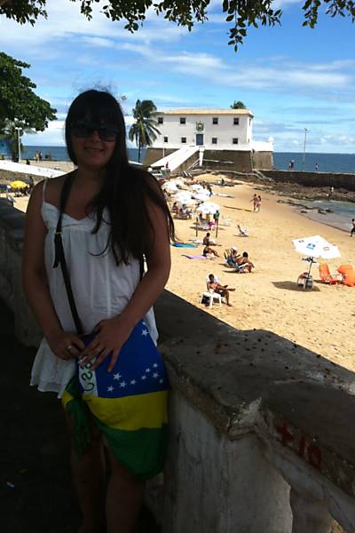 A turista argentina Maria Piñeiro, que chegou a Salvador no início da greve da PM