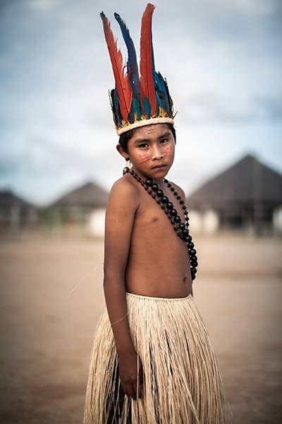 Exposição sobre crianças indígenas