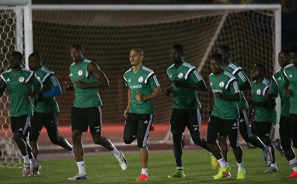 Treino da seleção da Nigéria