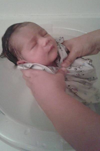 Primeiro banho do bebê