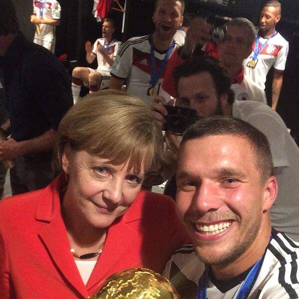 Podolski comemora titulo da seleção alemã