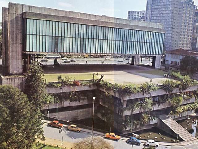 Jardim que ficava nos fundos do Masp