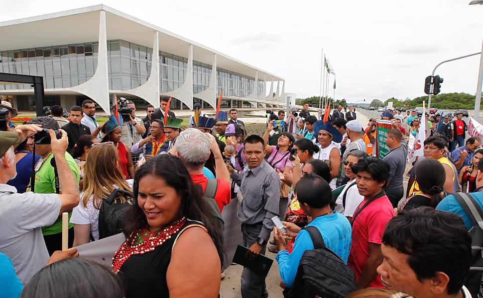 Protesto de indígenas em Brasília
