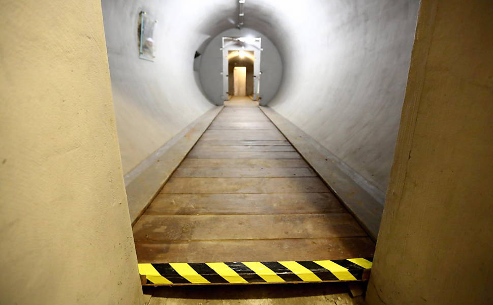 Um dos bunkers da Villa Torlonia, que tem cerca de 60 metros quadrados