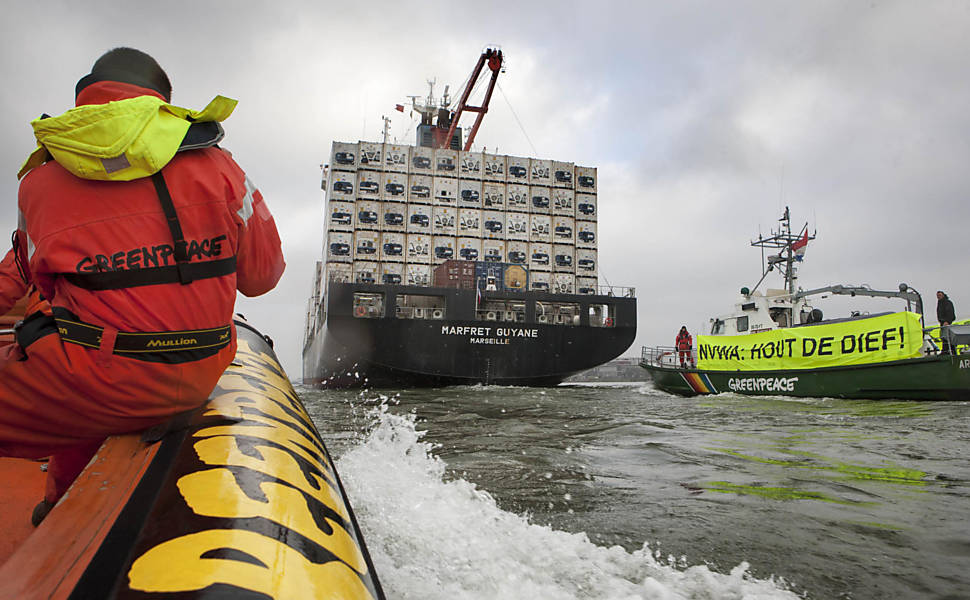 Protesto do Greenpeace na Holanda