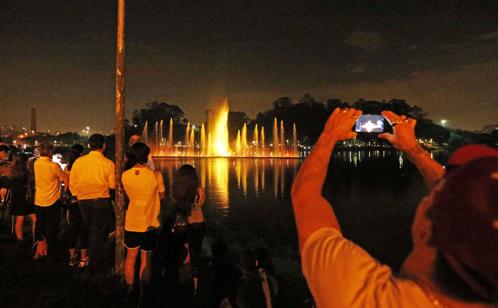 Inauguração da iluminação de natal no parque do Ibirapuera na capital paulista