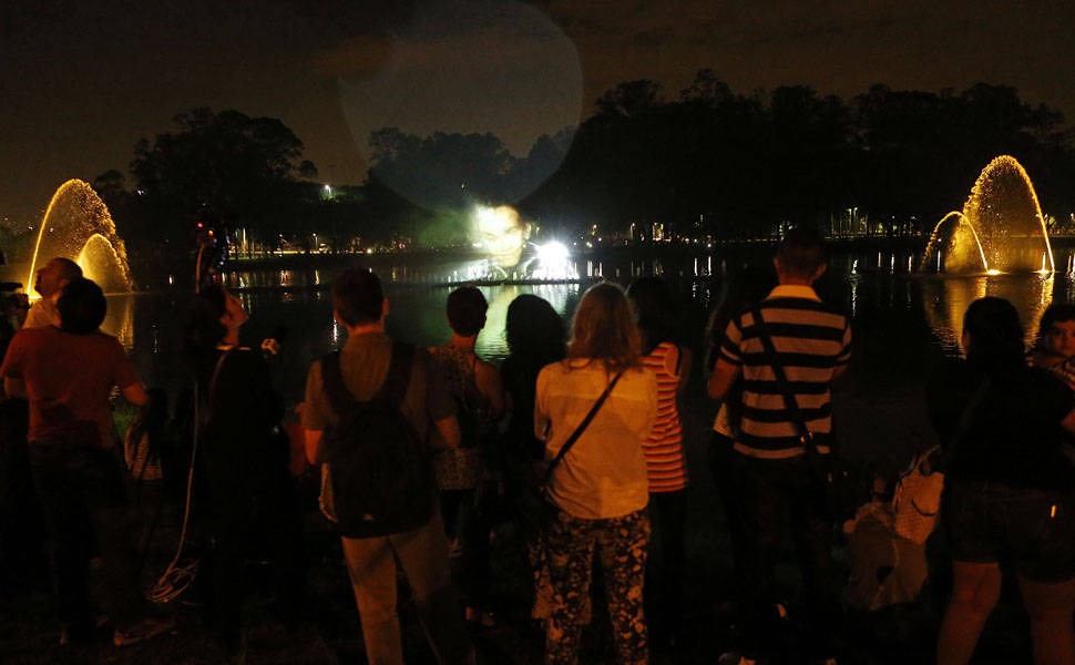 Inauguração da iluminação de natal no parque do Ibirapuera na capital paulista