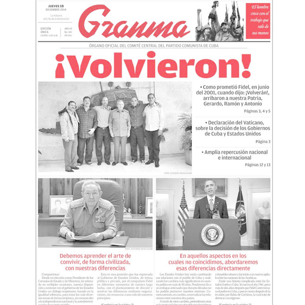 Reaproximação EUA e Cuba nos jornais internacionais