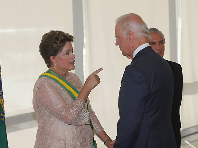 Joe Biden na posse de Dilma