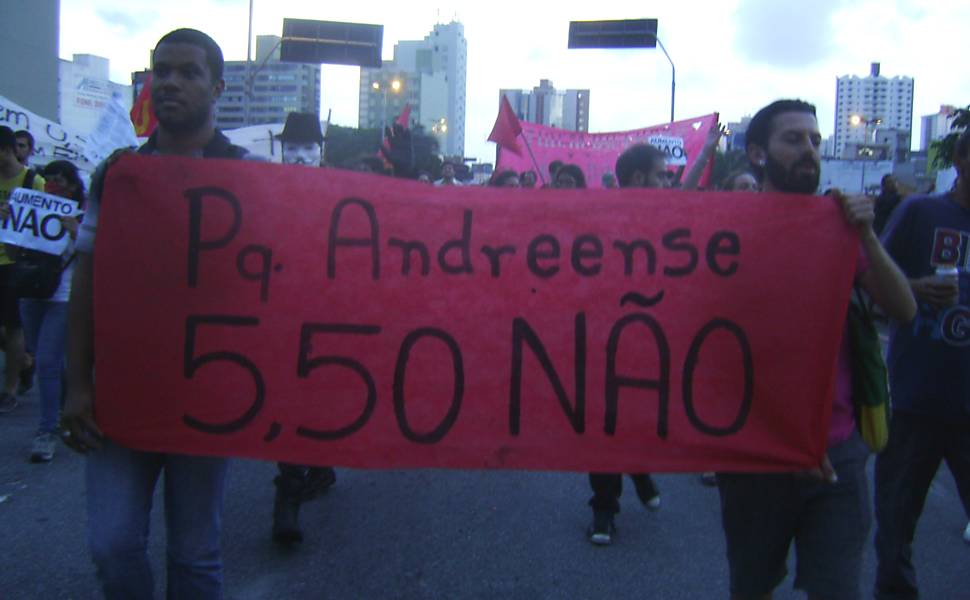 Protesto em Santo André
