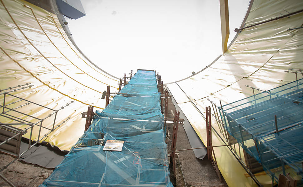 Movimentação na obra da futura estação Chácara Klabin do metrô da Linha 5-lilás, onde haverá integração com a Linha 2-verde