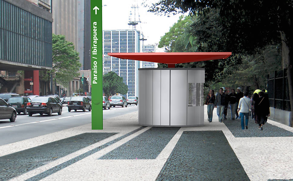 Projeto de sinalização para a Paulista proposto em 2004