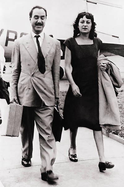 Pietro Maria Bardi e a arquiteta Lina Bo Bardi em 1947