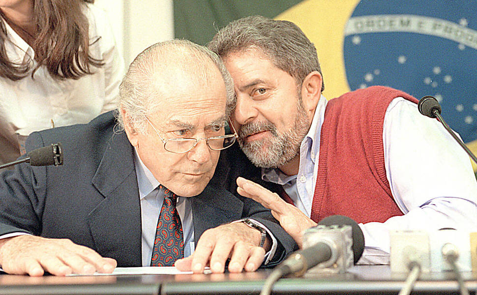 Brizola com Lula em 1998, quando foi candidato a vice-presidente da República na chapa encabeçada pelo petista