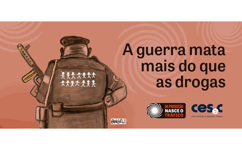 Cartum de Angeli; campanha ficou 30 dias no Rio antes de vir a SP