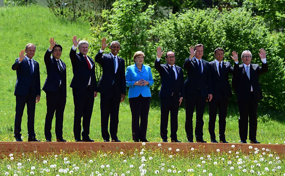 Líderes mundiais no G7