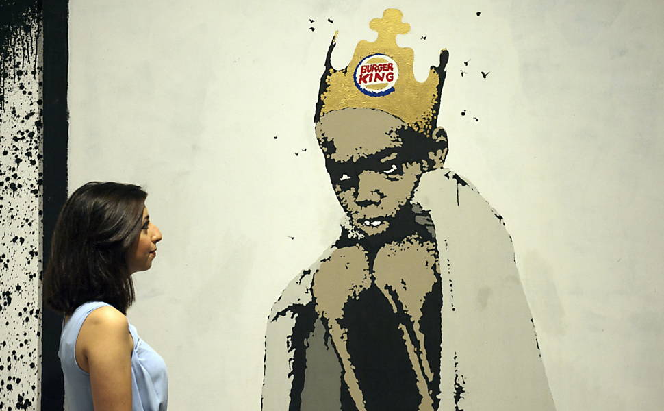 Obras do artista de rua Banksy