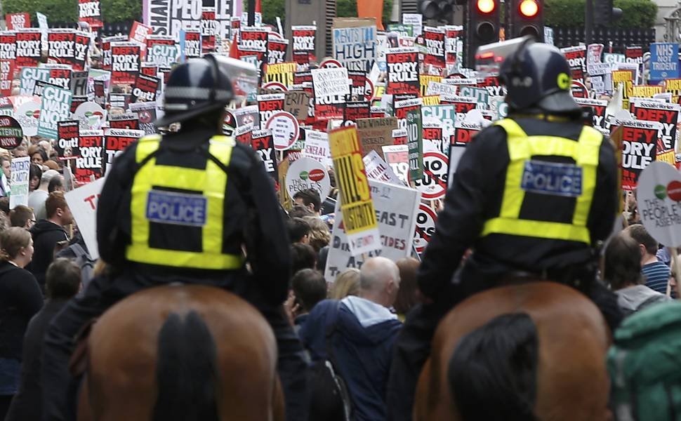 Protestos no Reino Unido