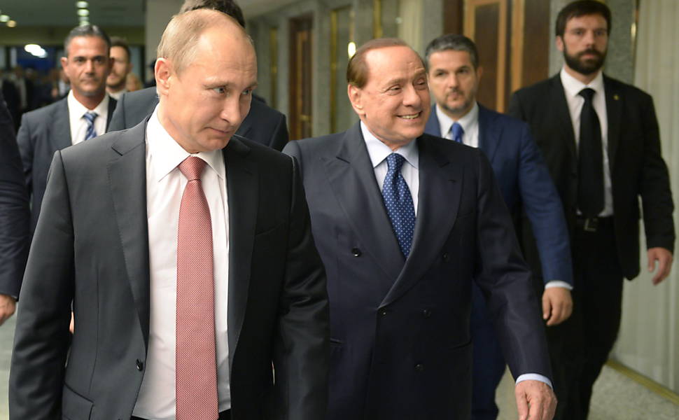 Veja imagens da amizade entre Berlusconi e Putin