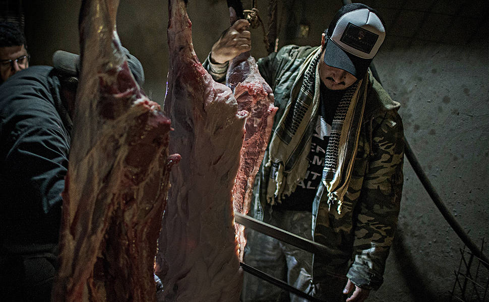 Caça ao javali durante a madrugada, na zona rural de Monte Azul Paulista. Grupo de caçadores faz o abate controlado desse animal