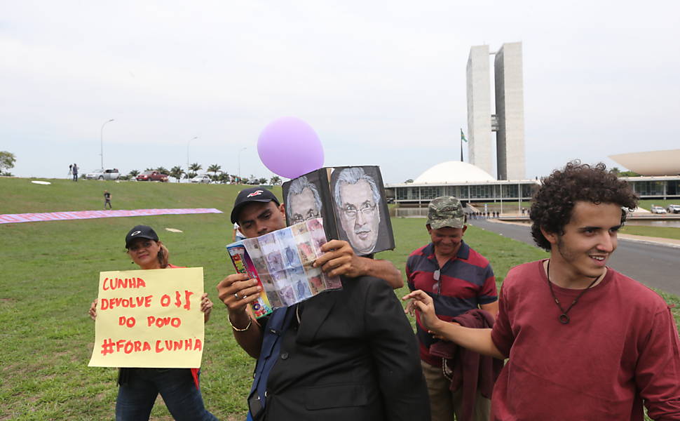 Protesto contra Cunha em Brasília