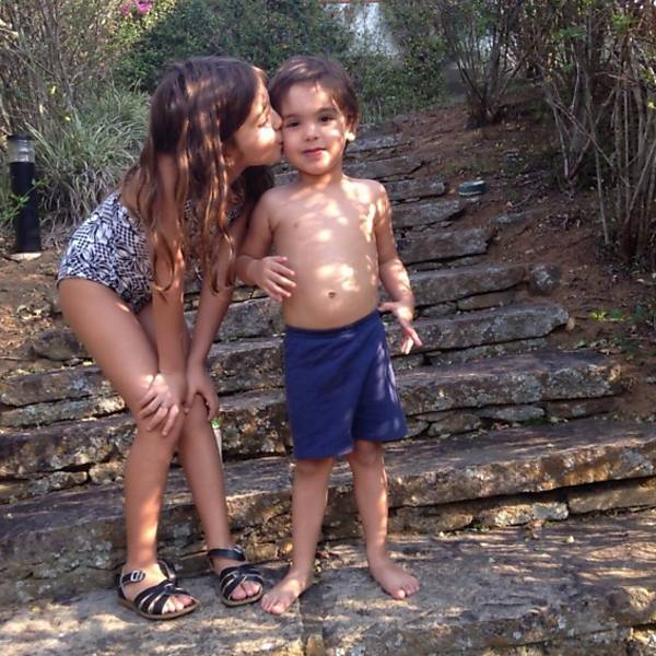 Os netos Flor e Dom Gil